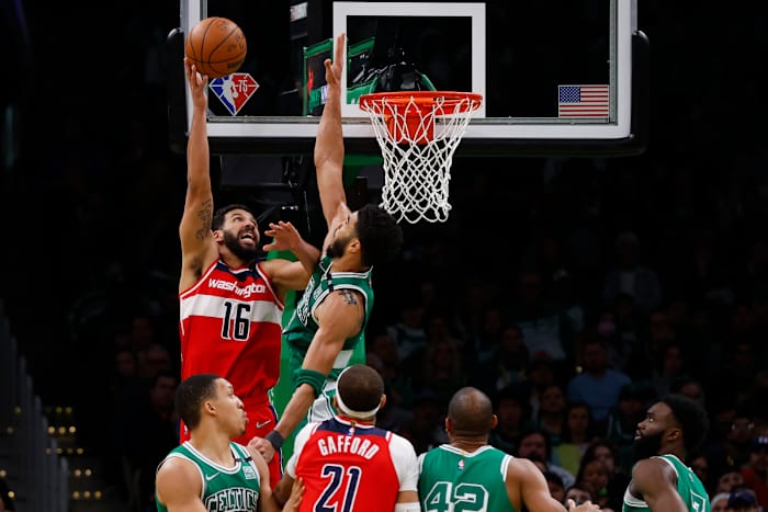 Anthony Gill vs. Celtics (Photo Credit: USA Today)